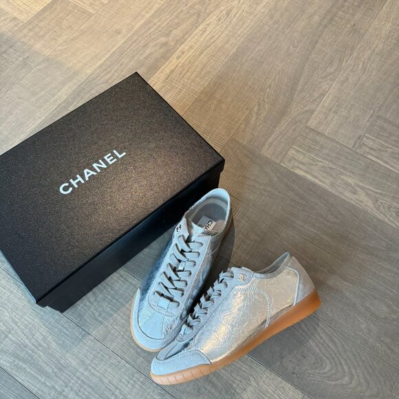 Chanel silver women's sneakers - Picture 1 of 8